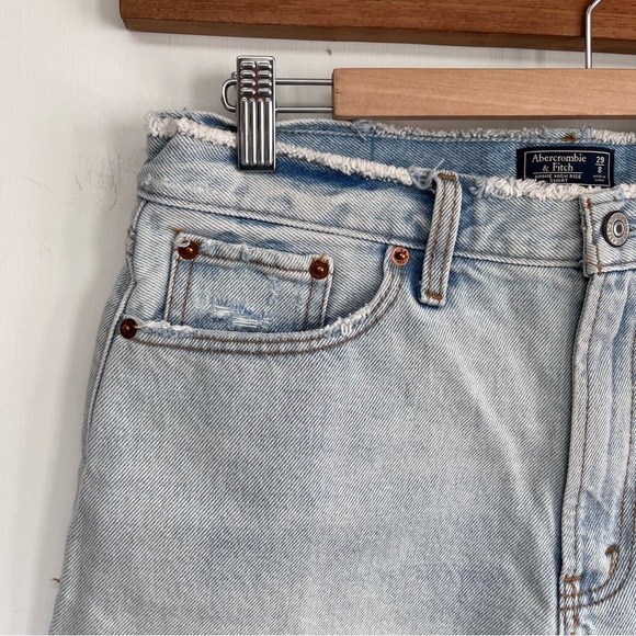 Abercrombie & Fitch Denim Shorts Size 29 UK 12 Blue Denim Festival New RRP £58 - Picture 2 of 12